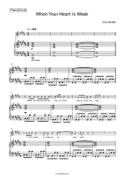 Sheet music, chords Cock Robin - When Your Heart Is Weak