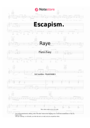 Sheet music, chords Raye, 070 Shake - Escapism.