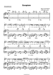 Sheet music, chords Raye, 070 Shake - Escapism.