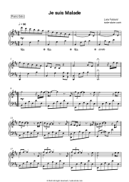 Sheet music, chords Lara Fabian - Je suis Malade