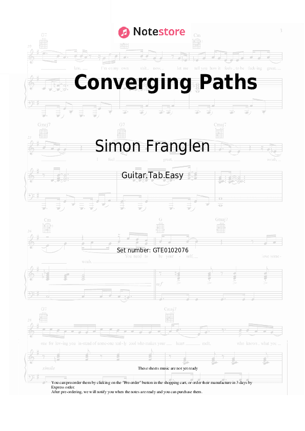 Converging Paths - Simon Franglen Tabs Easy - Guitar.Tab.Easy