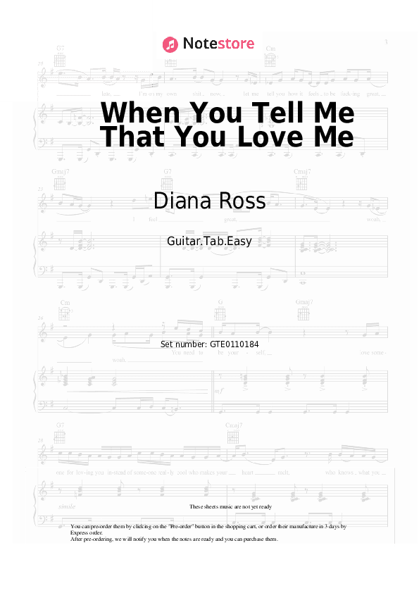When You Tell Me That You Love Me - Diana Ross Tabs Easy - Guitar.Tab.Easy
