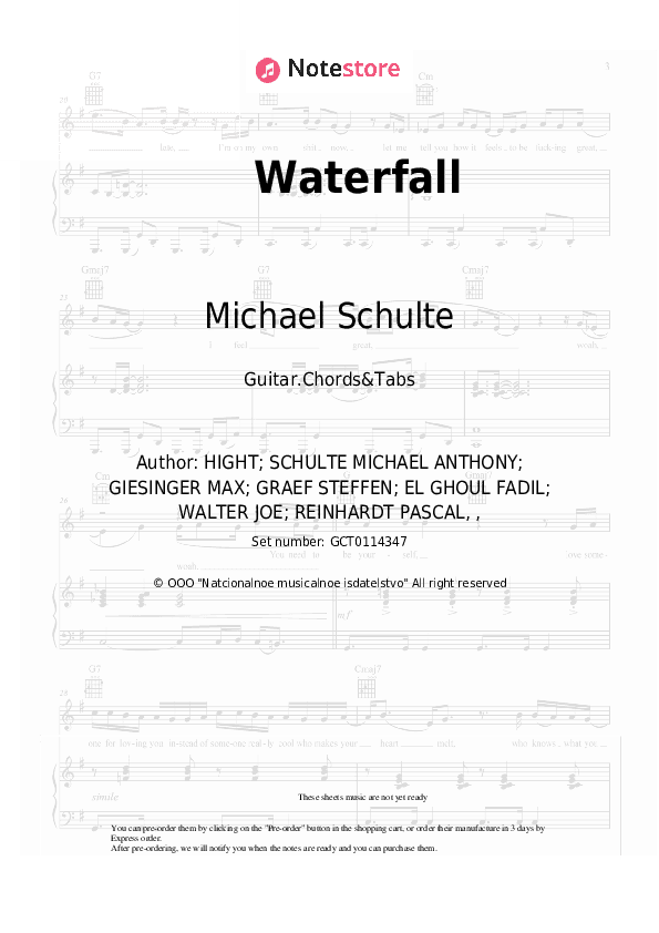Waterfall - Michael Schulte, R3hab Chords and Tabs - Guitar.Chords&Tabs