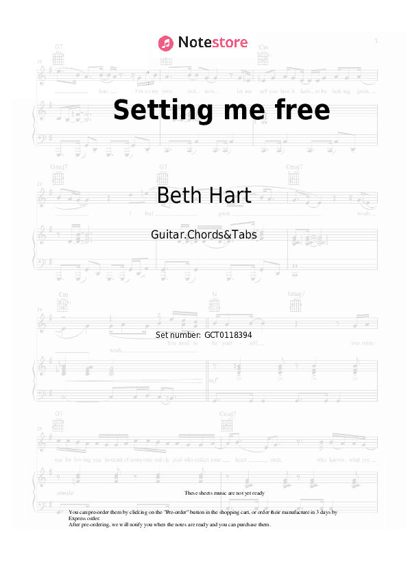 Setting me free - Beth Hart Chords and Tabs - Guitar.Chords&Tabs