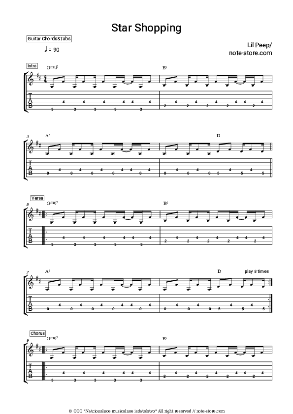 Star Shopping - Lil Peep Chords and Tabs - Guitar.Chords&Tabs