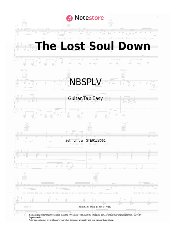 The Lost Soul Down - NBSPLV Tabs Easy - Guitar.Tab.Easy