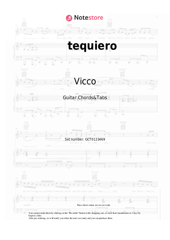 tequiero - Vicco, Abraham Mateo Chords and Tabs - Guitar.Chords&Tabs