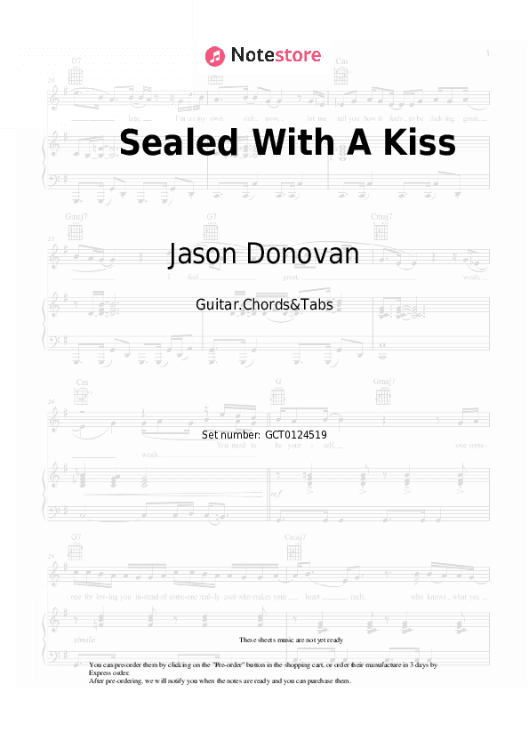 Sealed With A Kiss - Jason Donovan Chords and Tabs - Guitar.Chords&Tabs