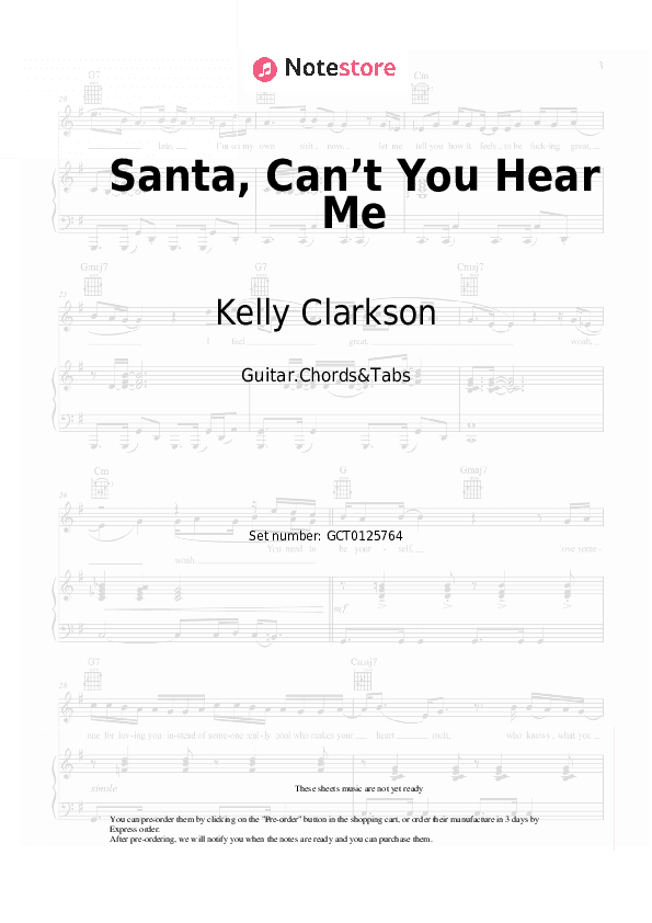 Santa, Can’t You Hear Me - Kelly Clarkson, Ariana Grande Chords and Tabs - Guitar.Chords&Tabs