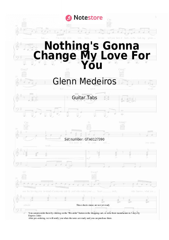 Nothing's Gonna Change My Love For You - Glenn Medeiros Tabs - Guitar.Tabs