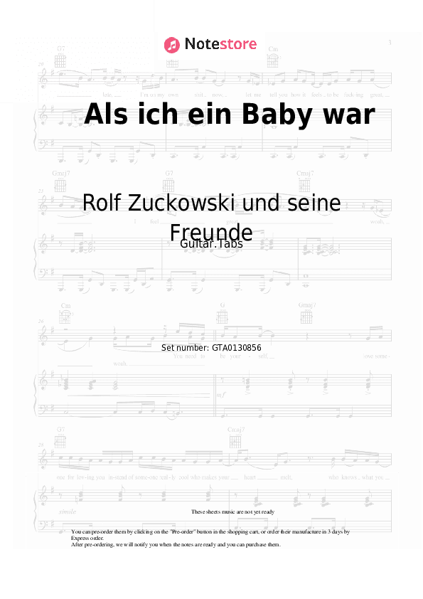Als ich ein Baby war - Rolf Zuckowski und seine Freunde Tabs - Guitar.Tabs