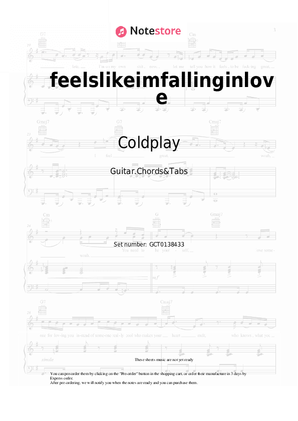feelslikeimfallinginlove - Coldplay Chords and Tabs - Guitar.Chords&Tabs