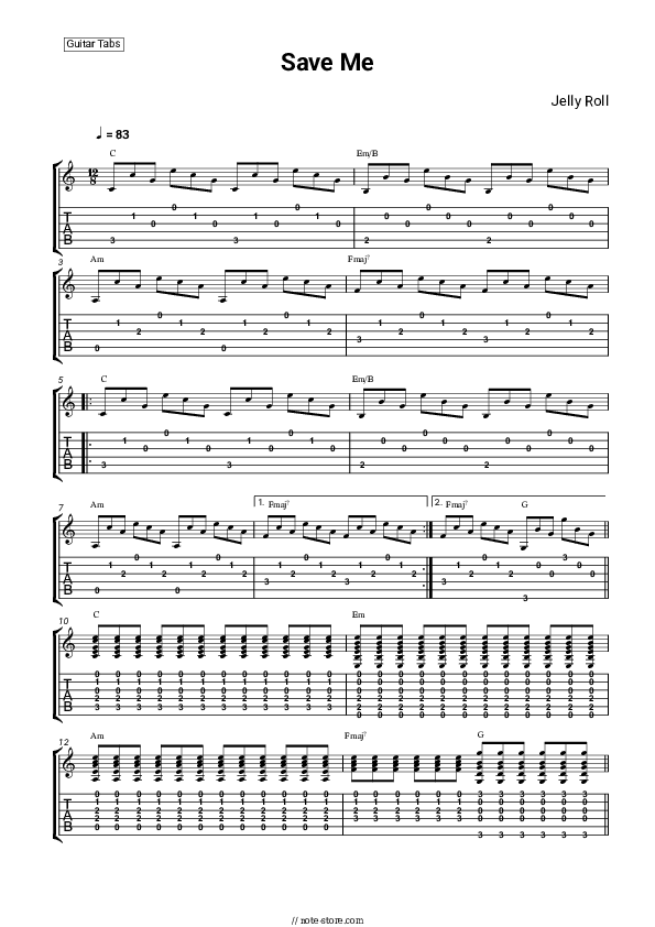 Somebody Save Me - Eminem, Jelly Roll Chords and Tabs - Guitar.Chords&Tabs