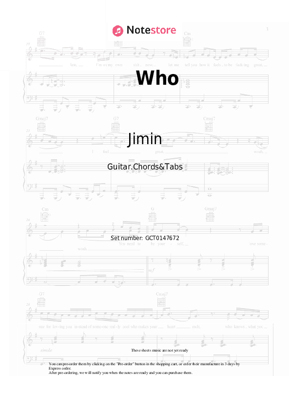 Who - Jimin Chords and Tabs - Guitar.Chords&Tabs