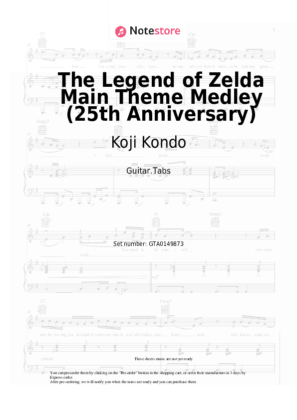 The Legend of Zelda Main Theme Medley (25th Anniversary) - Koji Kondo Tabs - Guitar.Tabs