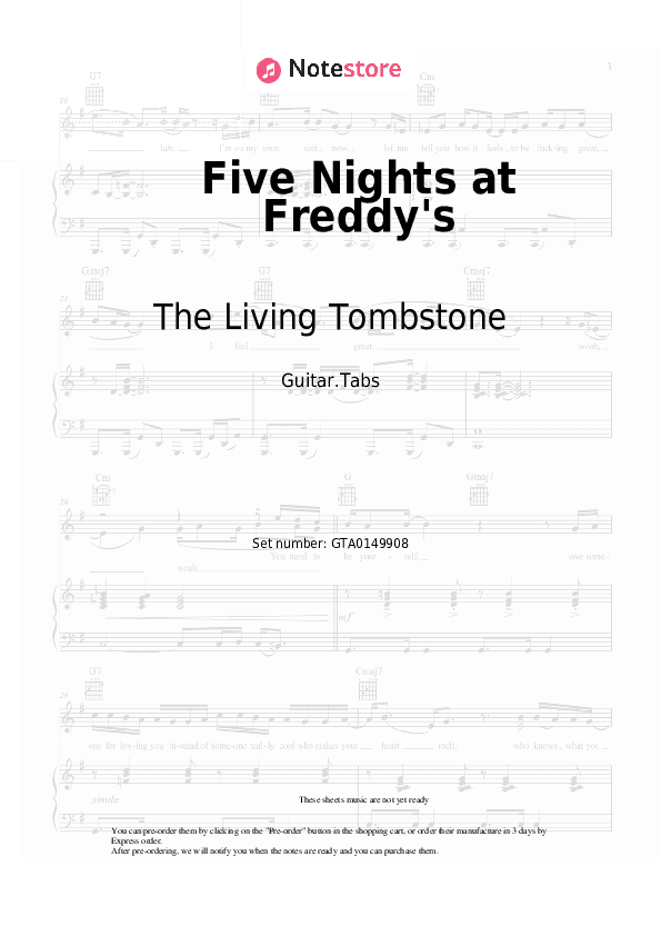 Five Nights at Freddy's - The Living Tombstone Tabs - Guitar.Tabs