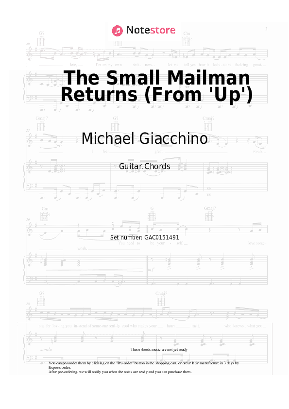 The Small Mailman Returns (From 'Up') - Michael Giacchino Chords - Guitar.Chords