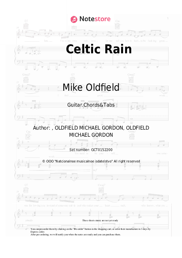 Celtic Rain - Mike Oldfield Chords and Tabs - Guitar.Chords&Tabs