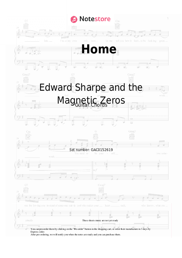 Home - Edward Sharpe and the Magnetic Zeros Chords - Guitar.Chords