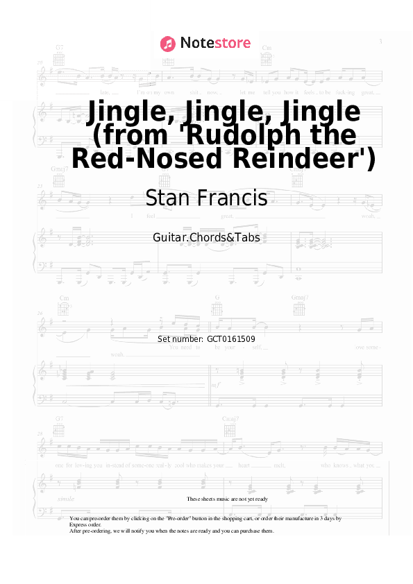 Jingle, Jingle, Jingle (from 'Rudolph the Red-Nosed Reindeer') - Stan Francis Chords and Tabs - Guitar.Chords&Tabs
