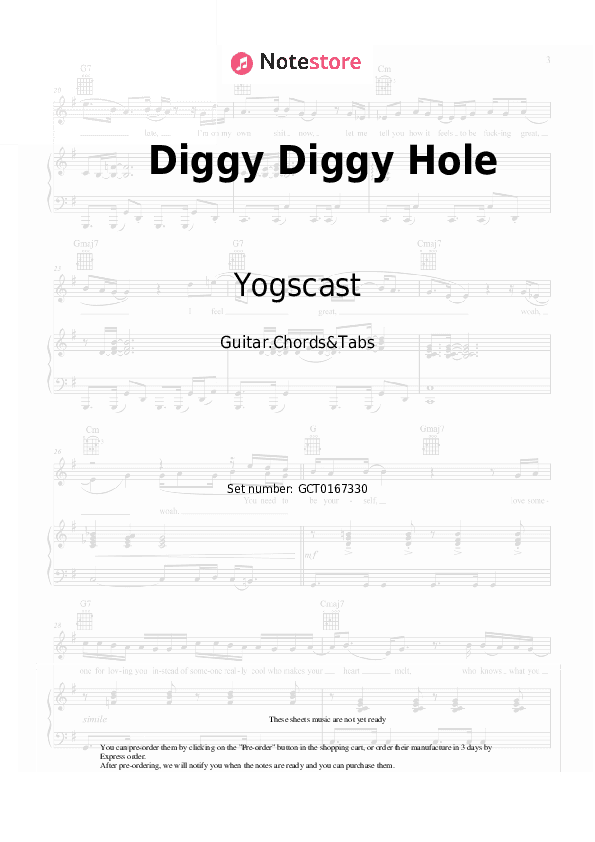 Diggy Diggy Hole - Yogscast Chords and Tabs - Guitar.Chords&Tabs