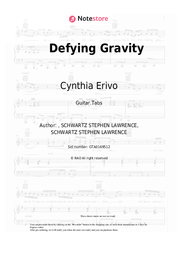 Defying Gravity - Cynthia Erivo, Ariana Grande Tabs - Guitar.Tabs