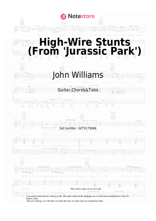 High-Wire Stunts (From 'Jurassic Park') - John Williams Chords and Tabs - Guitar.Chords&Tabs