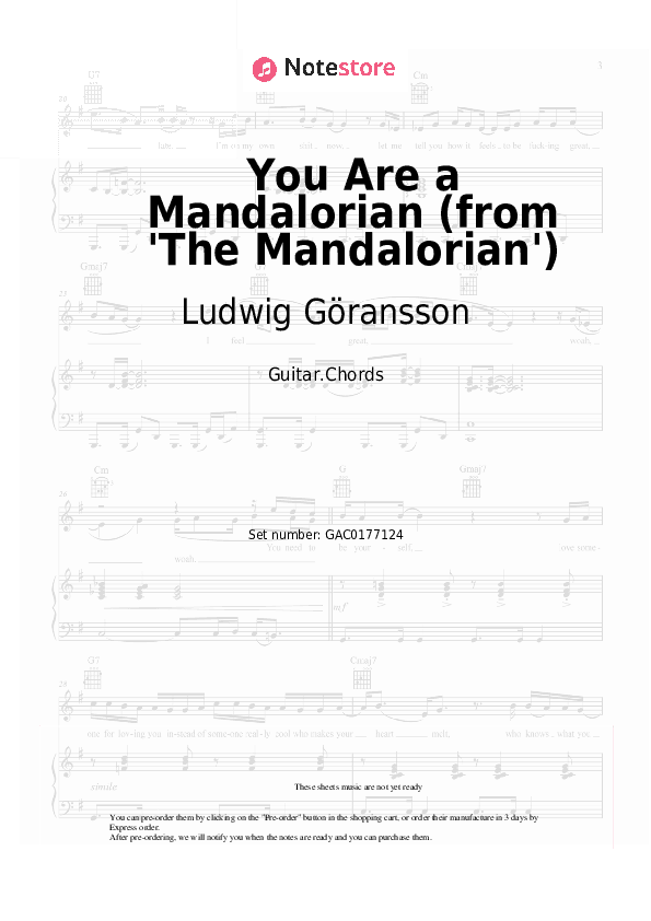 You Are a Mandalorian (from 'The Mandalorian') - Ludwig Göransson Chords - Guitar.Chords