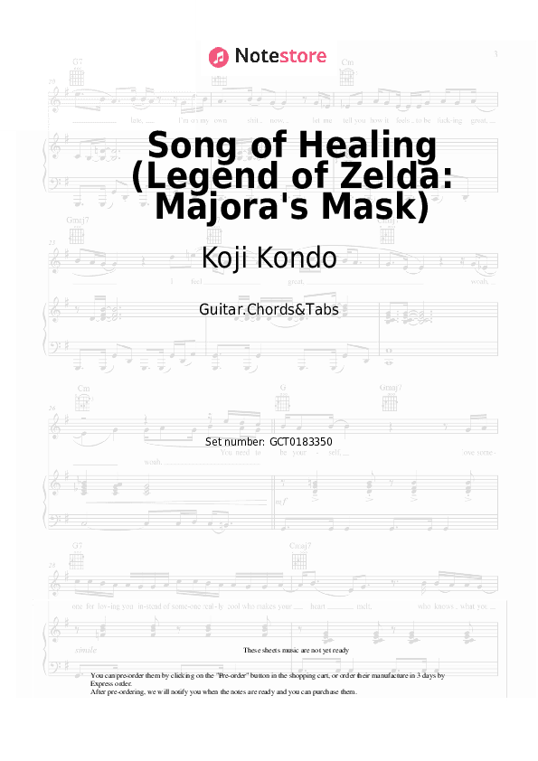 Song of Healing (Legend of Zelda: Majora's Mask) - Koji Kondo Chords and Tabs - Guitar.Chords&Tabs