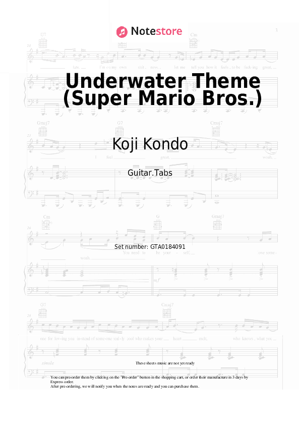 Underwater Theme (Super Mario Bros.) - Koji Kondo Tabs - Guitar.Tabs