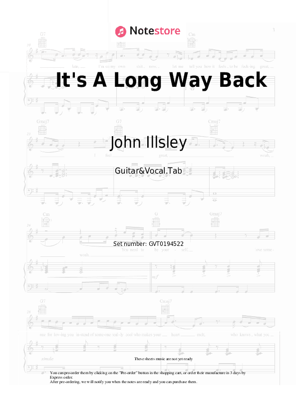 It's A Long Way Back - John Illsley Chords and Voice - Guitar&Vocal.Tab