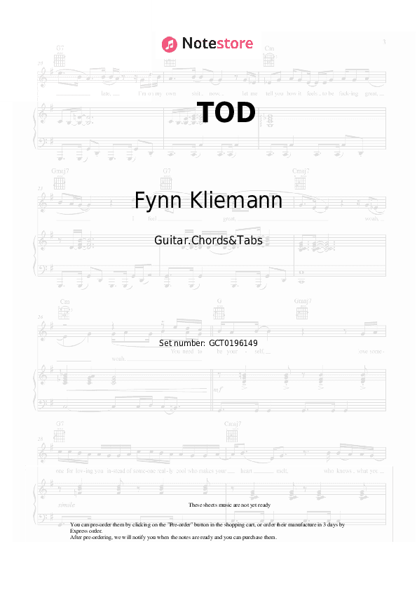 TOD - Fynn Kliemann Chords and Tabs - Guitar.Chords&Tabs
