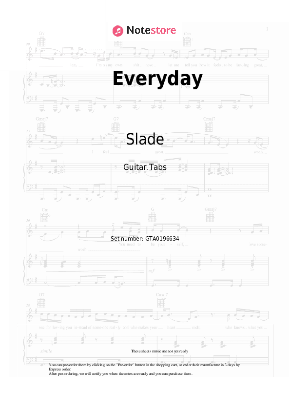 Everyday - Slade Tabs - Guitar.Tabs