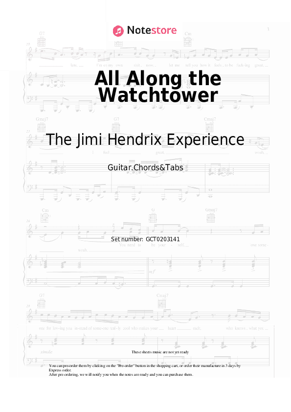 All Along the Watchtower - The Jimi Hendrix Experience Chords and Tabs - Guitar.Chords&Tabs