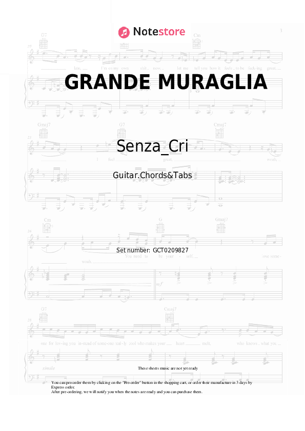 GRANDE MURAGLIA - Senza_Cri Chords and Tabs - Guitar.Chords&Tabs