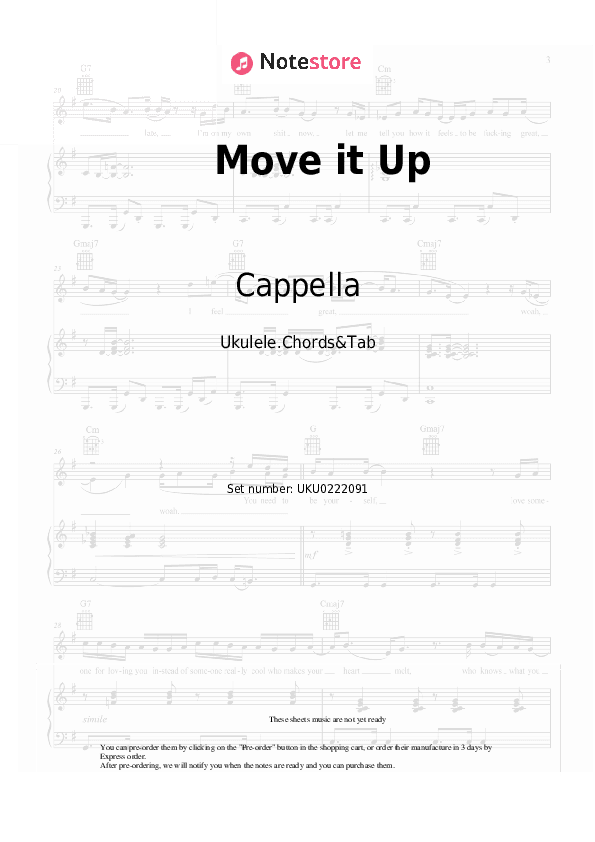 Move it Up - Cappella Ukulele Sheet Music - Ukulele.Chords&Tab