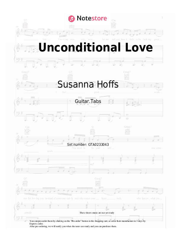 Unconditional Love - Susanna Hoffs Tabs - Guitar.Tabs