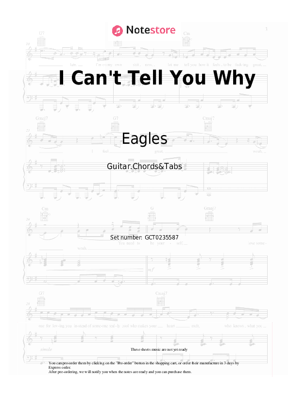 I Can't Tell You Why - Eagles Chords and Tabs - Guitar.Chords&Tabs