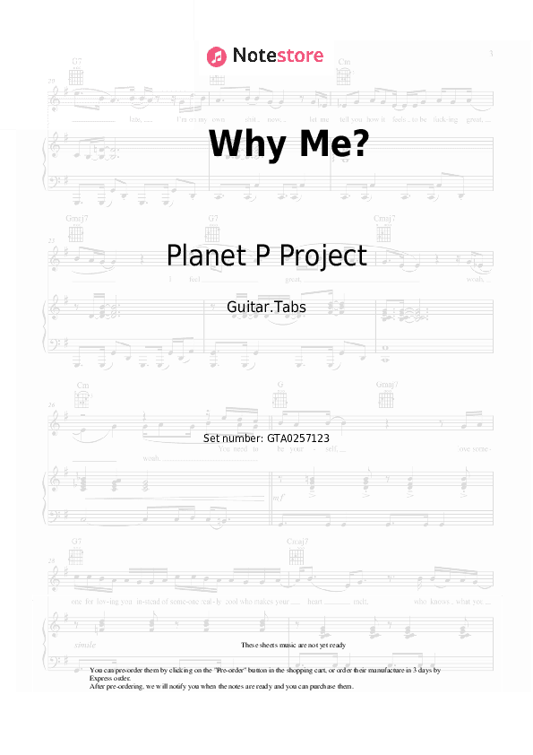 Why Me? - Planet P Project Tabs - Guitar.Tabs