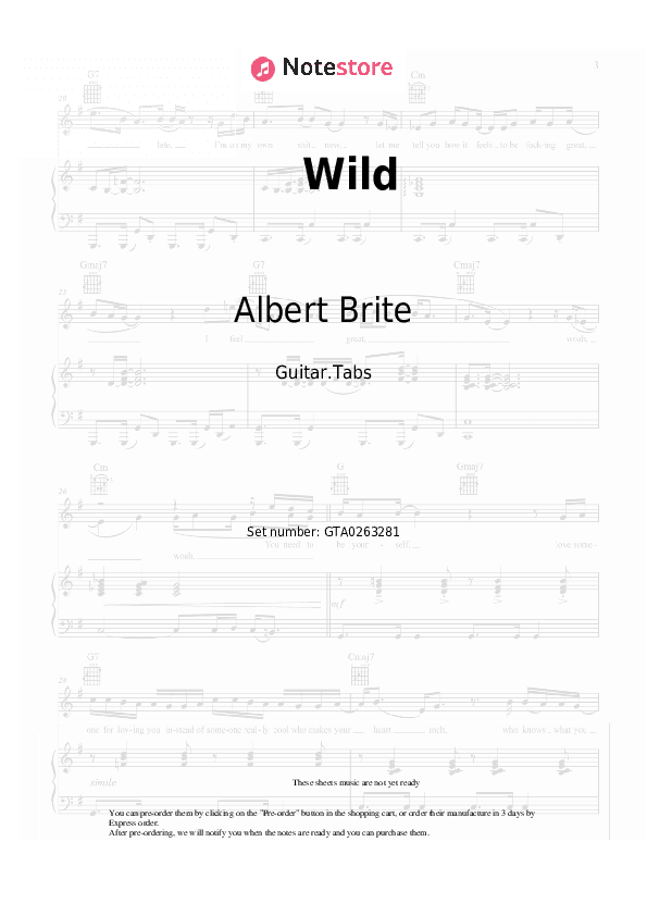 Wild - Albert Brite Tabs - Guitar.Tabs