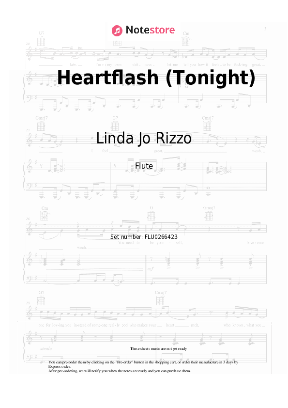 Heartflash (Tonight) - Linda Jo Rizzo Flute Sheet Music - Flute