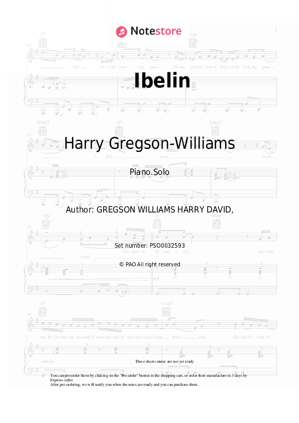 Ibelin - Harry Gregson-Williams Piano Sheet Music - Piano.Solo
