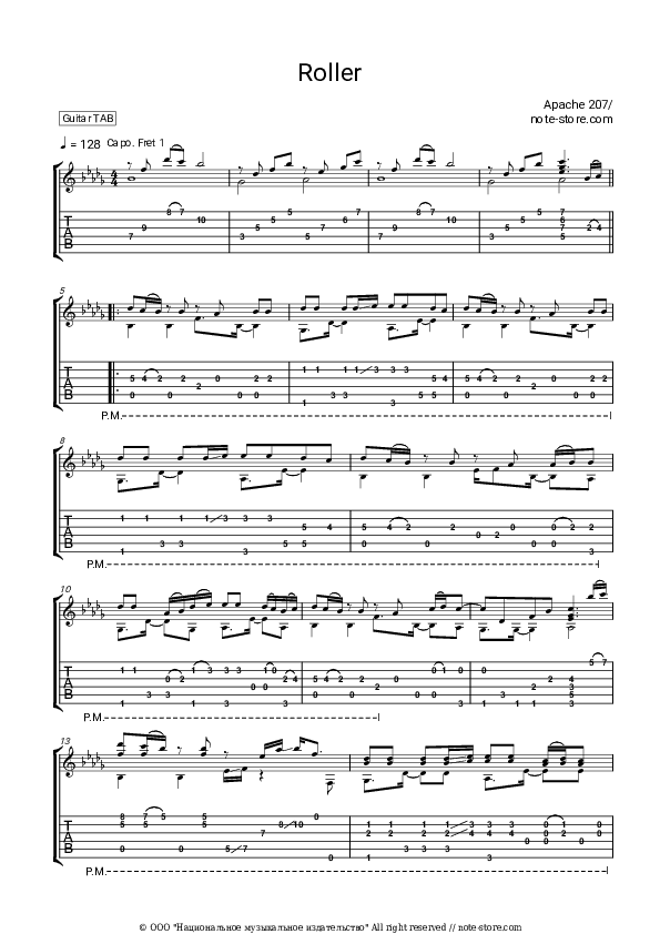 Roller - Apache 207 Tabs - Guitar.Tabs