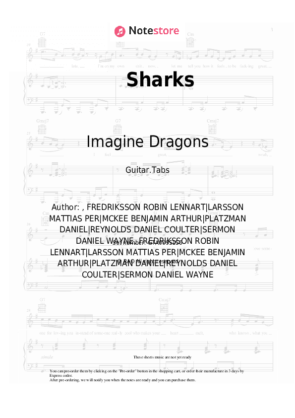 Sharks - Imagine Dragons Tabs - Guitar.Tabs