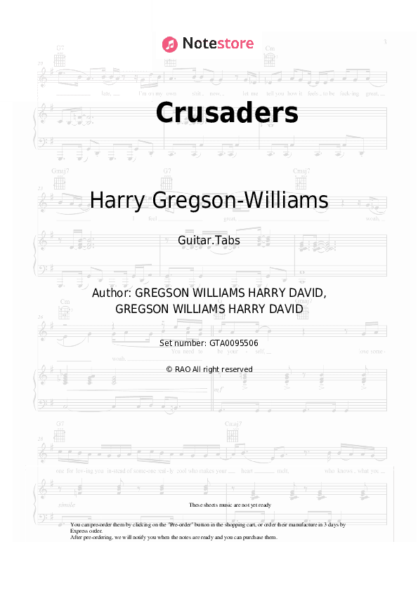 Crusaders - Harry Gregson-Williams Tabs - Guitar.Tabs