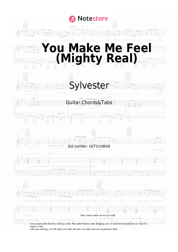 You Make Me Feel (Mighty Real) - Sylvester Chords and Tabs - Guitar.Chords&Tabs