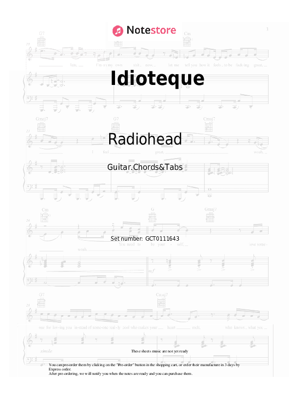 Idioteque - Radiohead Chords and Tabs - Guitar.Chords&Tabs