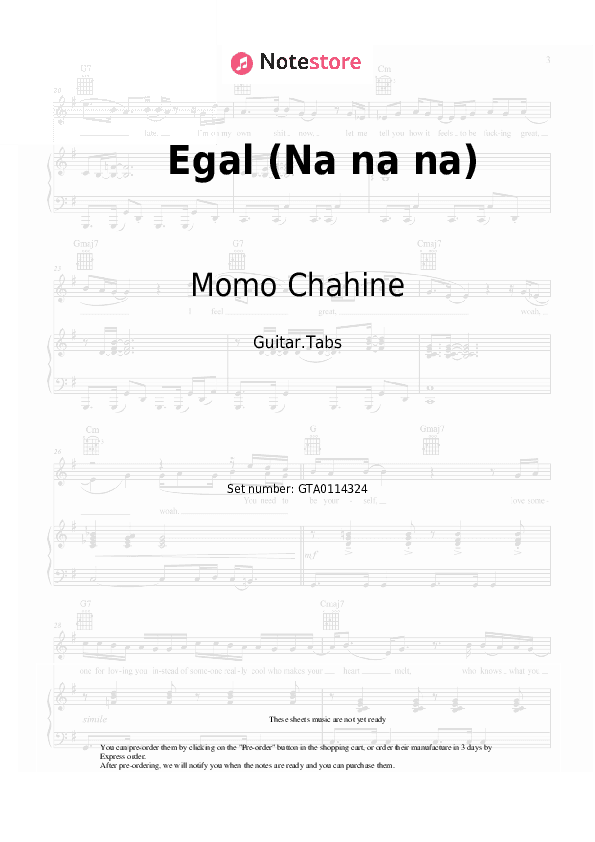 Egal (Na na na) - Momo Chahine Tabs - Guitar.Tabs
