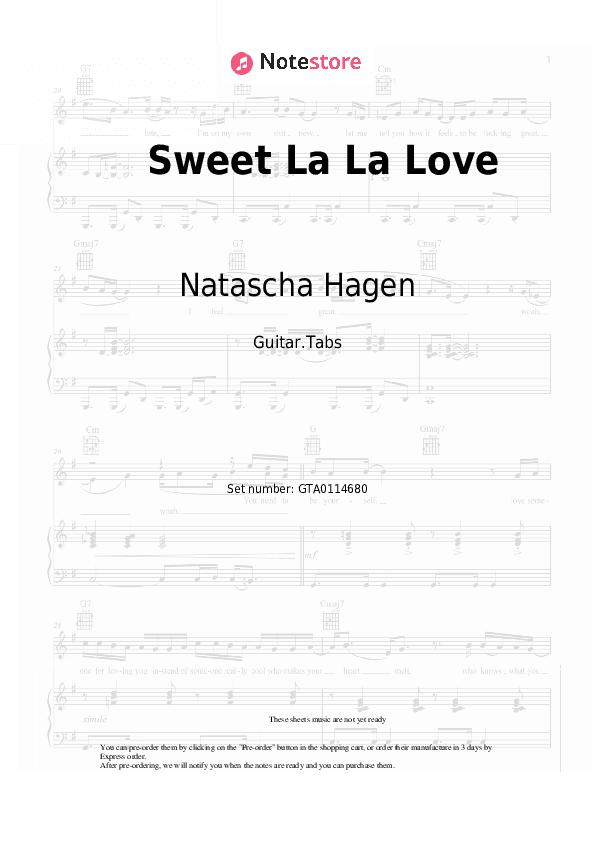 Sweet La La Love - Natascha Hagen Tabs - Guitar.Tabs