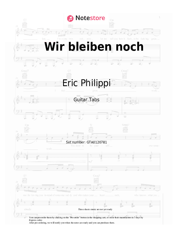Wir bleiben noch - Eric Philippi Tabs - Guitar.Tabs